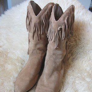 Suede Cowboy Boots Women's Size 8 Cowgirl